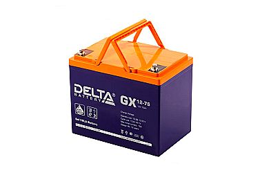 Аккумулятор Delta GX 12-75 (12 В 75 Ач)