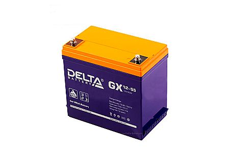 Аккумулятор Delta GX 12-55 (12 В 55 Ач)